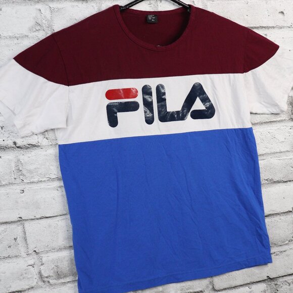 Fila T-Shirt Multicolour Boy's Size XL International Cotton Kids Tees - Picture 4 of 8